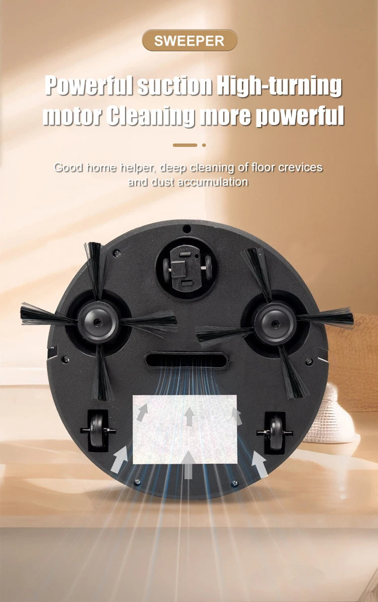 Household Fully Automatic High Suction Intelligent Vacuum Cleaner USB Charging Low-noise Sweeping Robot