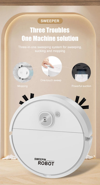 Household Fully Automatic High Suction Intelligent Vacuum Cleaner USB Charging Low-noise Sweeping Robot