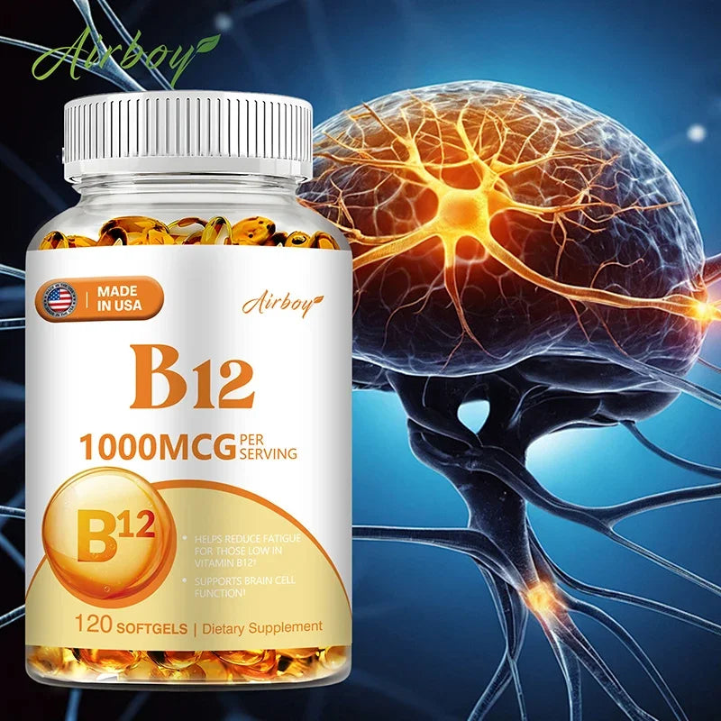 Vitamin B12 - for Mood, Brain, Nervous System, Energy, Metabolism, Relieve Fatigue, Heart Health - AMULET RING STORE