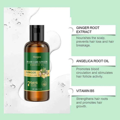 Ginger Hair Growth Serum 7 Days Fast Regrowth Essential Oil Anti Hair loss Prevent Hair Dry Frizzy Damaged Repair Care Products