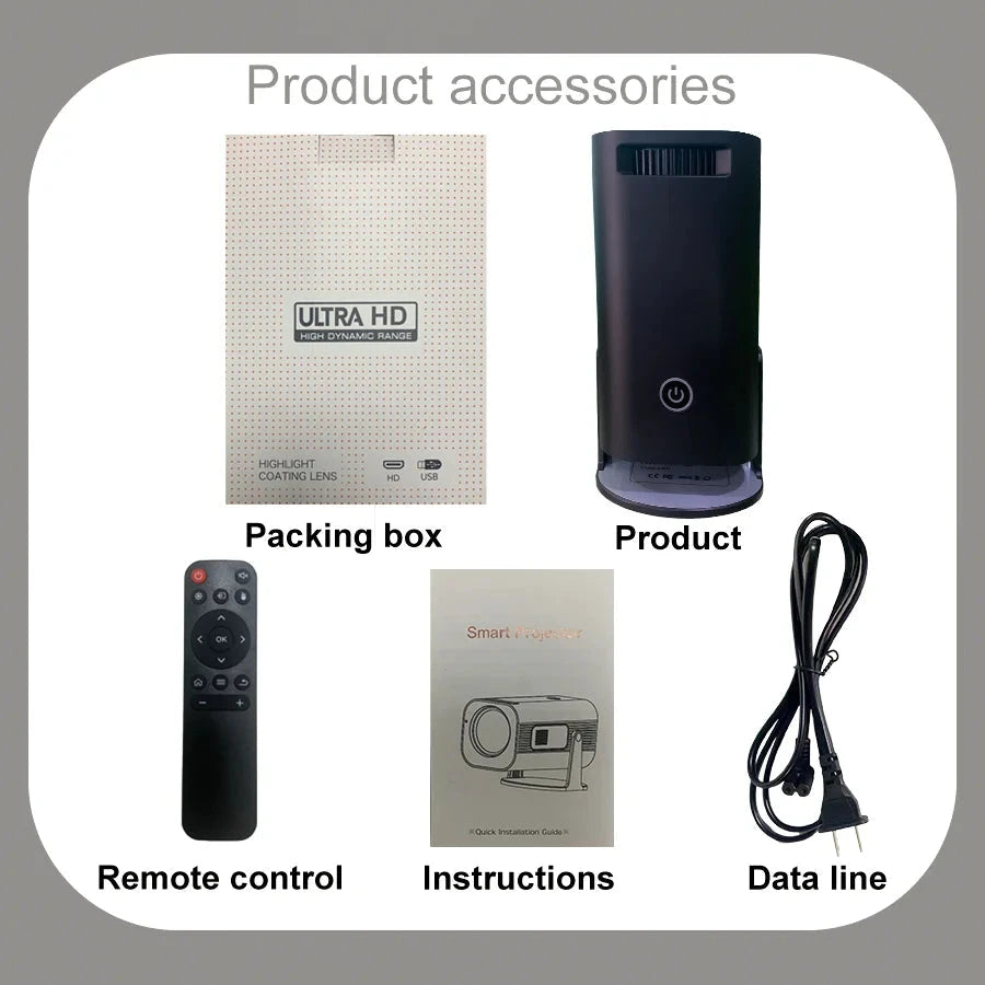 HP330 Portable LED Short Focus Projector 210Ansi 1280*720P Android 11 BT5.0 WIFI Allwinner H716 Halloween Gift Proyector