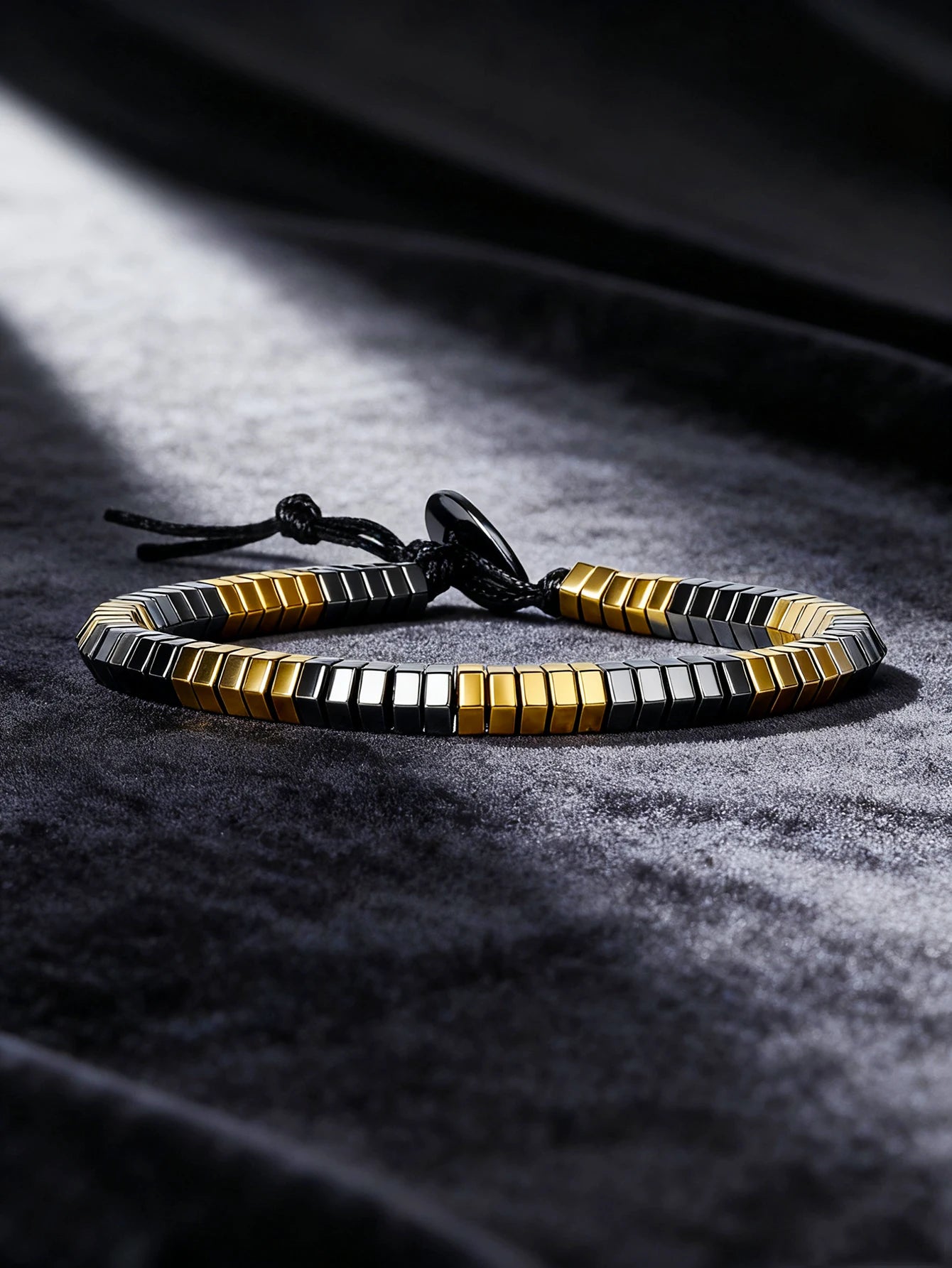 Hematite & Red Tiger's Eye Bracelet Men Natural Stone Cylinder Bead for Energy Protection Reiki Charm Courage Jewelry Women Gift