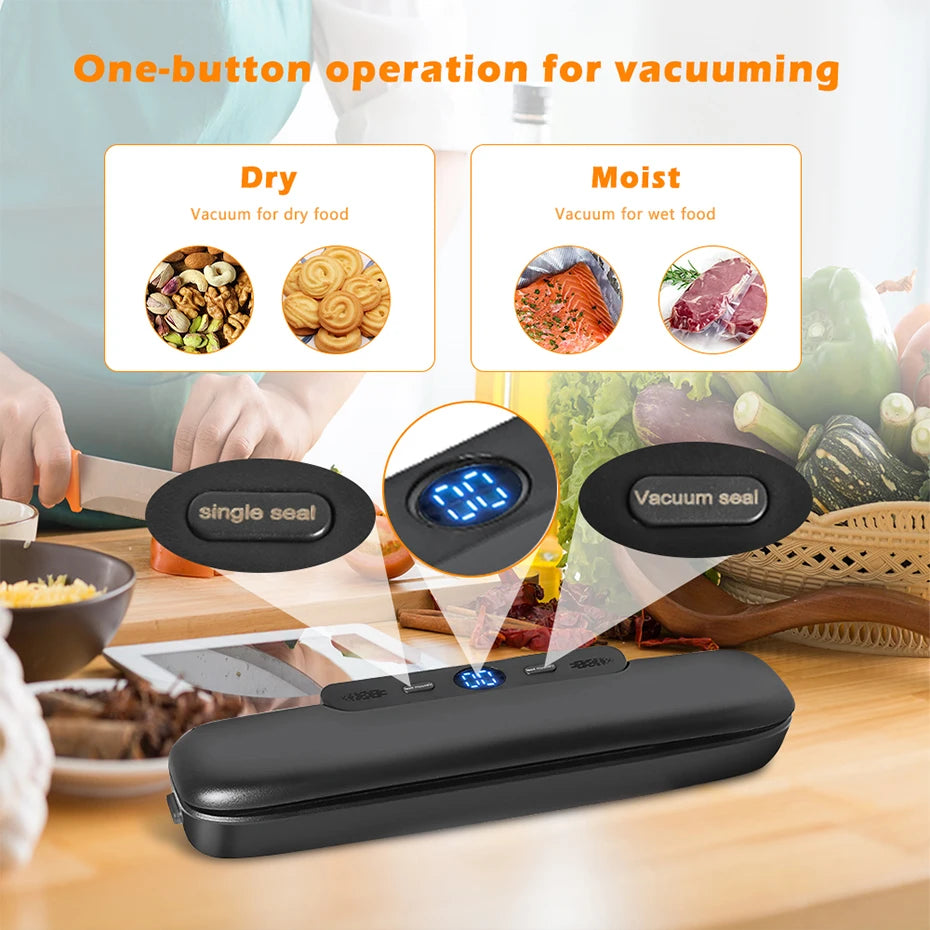 SaengQ Vacuum Sealer Machine Food Vacuum Sealer Packaging With Free 10pcs Vacuum bags Household Vacuum Food Sealing - AMULET RING STORE