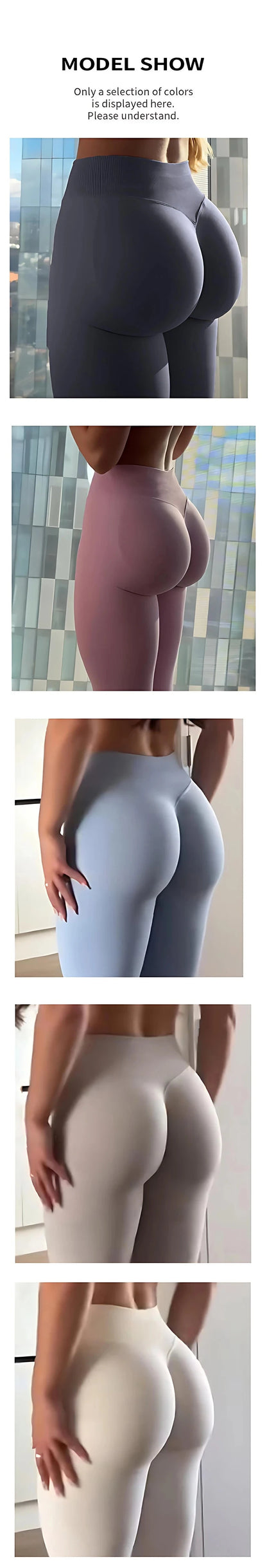 TKITK Leggings Women Seamless Sports Yoga Pants Low Ribbed Band Gym clothes Fitness Workout wear Scrunch Bum Tights - AMULET RING STORE