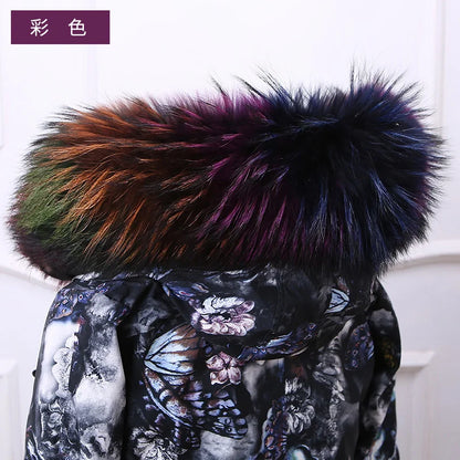 Raccoon Fur Collar 100% Real Fur Fashion Scarves For Ladies Neck Warmer Women Winter Natural Fur Scarf Decor White Fur Scarf