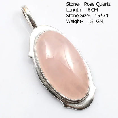 Genuine Moonstone Rose Quartz Pyrite Azurite  Pendant