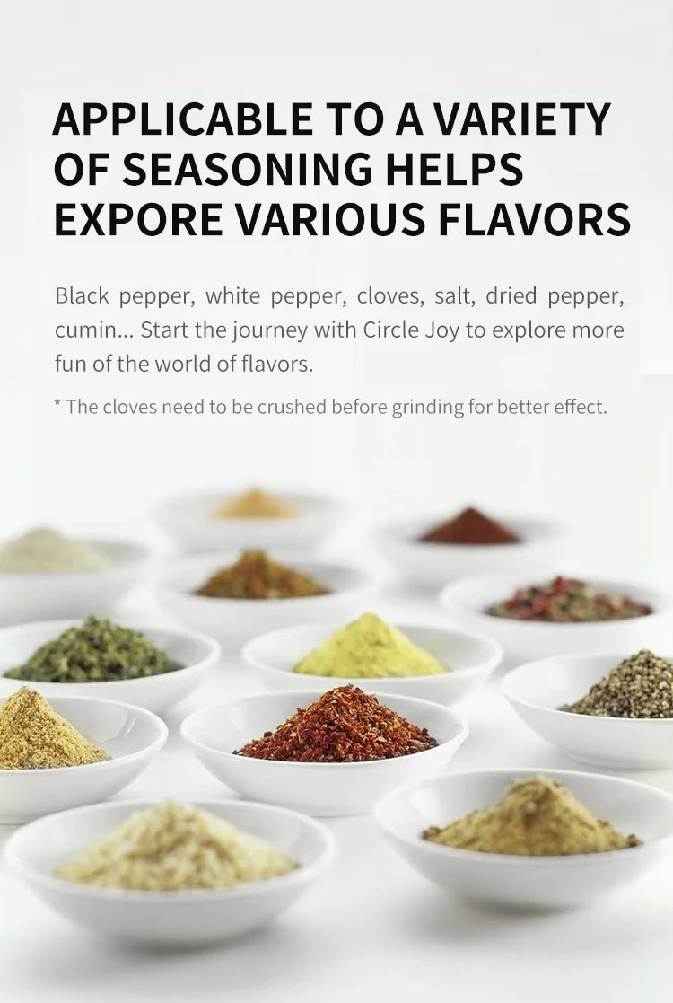 1/2PCS Electric Salt And Pepper Grinder with LED Light Gravity Sensing Adjustable Spice Mills Cordless Automatic Kitchen Gadget - AMULET RING STORE