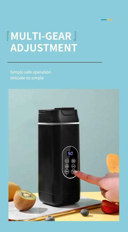 Portable USB Rechargeable Juicer Blender, Ice Crushing Fruit Juice Cup, Home & Outdoor Use, 12 Blades