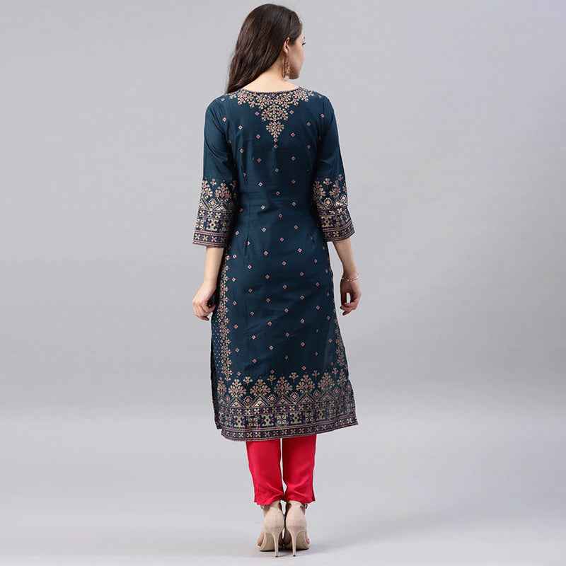 Kurtas for Women Spring Summer Women's Indian Dress Cotton Printed Floral Ethnic Style Kurti Top South Asian Clothes