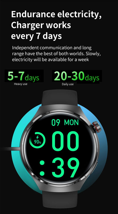 LIGE New Smart Watch Men 1.52 inch Full touch Screen Bluetooth Call Heart Rate Waterproof Men SmartWatch For GPS Sport Tracker - AMULET RING STORE