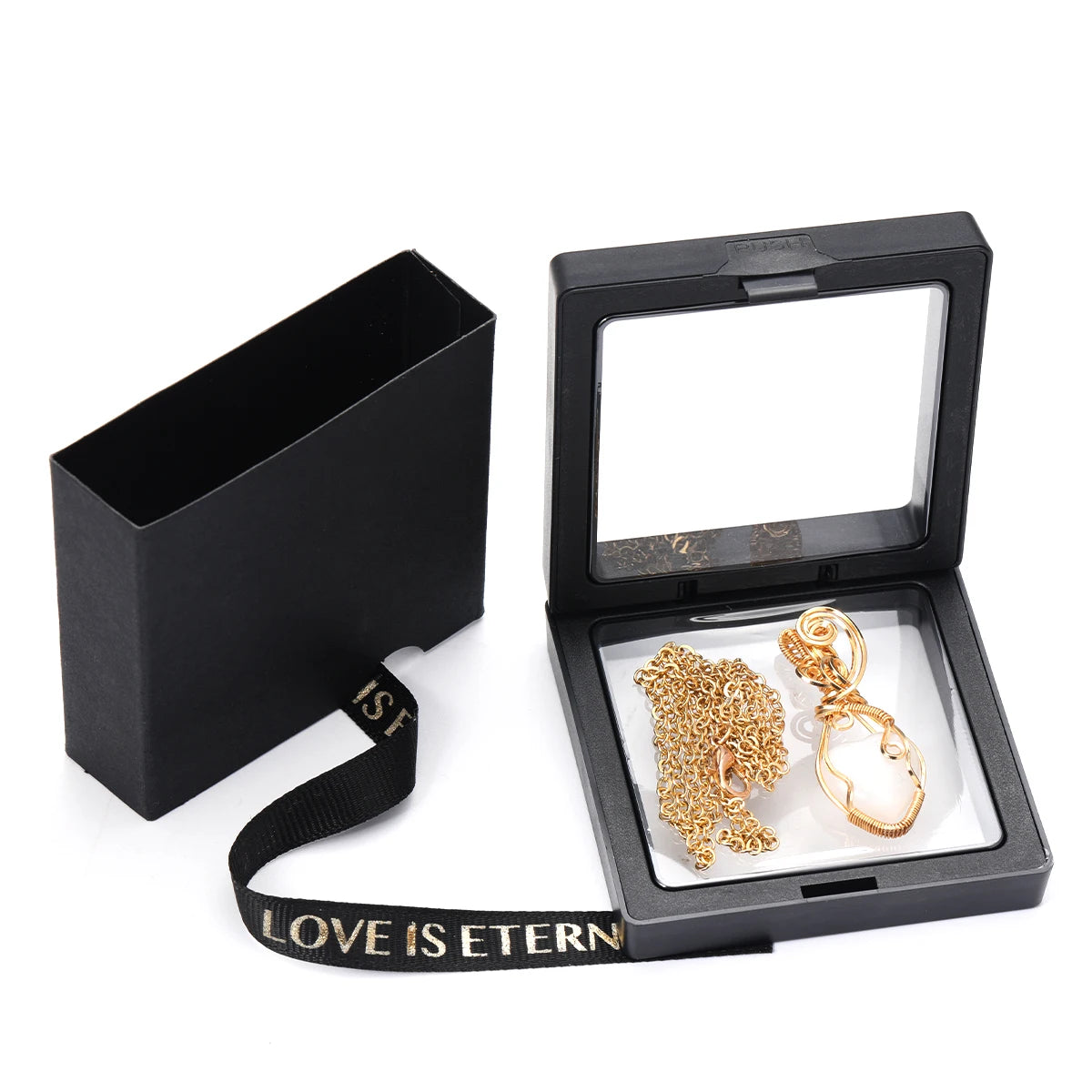 Labradorite Rainbow Moonstone Gemstone Pendant Copper Wire Wrapped Labradorite Jewelry Labradorite Necklace With Chain and Box