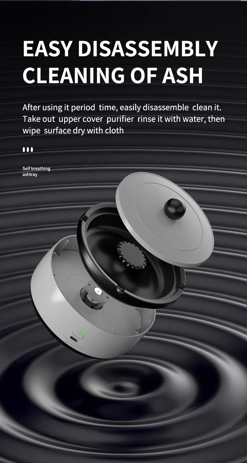Xiaomi Youpin Air Purifier Ashtray Rechargeable Car Smoking Tank To Remove Second Hand Smoke Odor Sterile Filtration Home New Mi - AMULET RING STORE