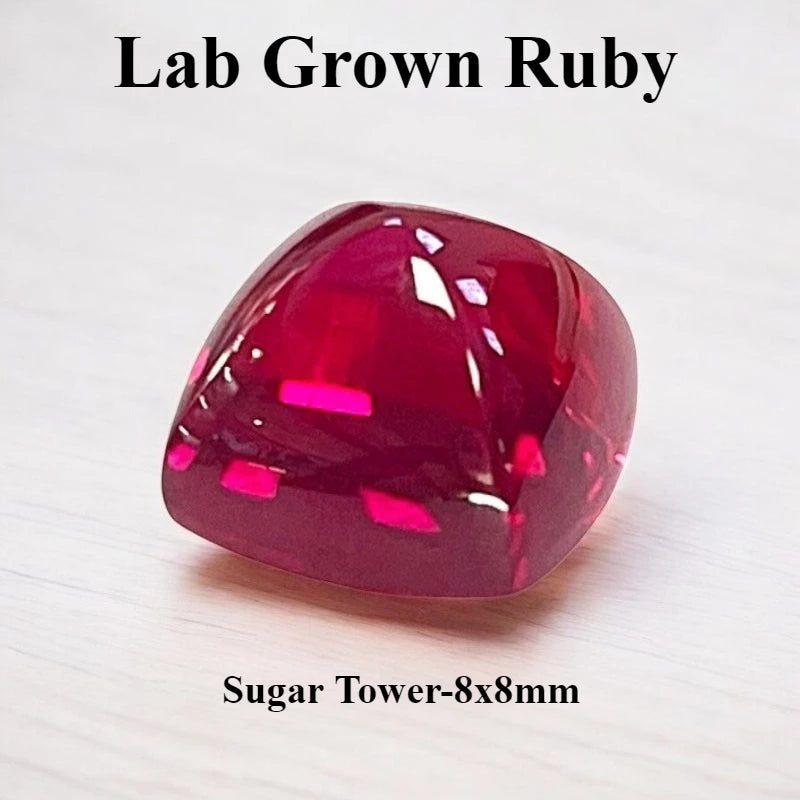 Lab Grown Ruby Pigeon Blood Red Color For Jewelry Diy Making Main Materials Selectable Certificate