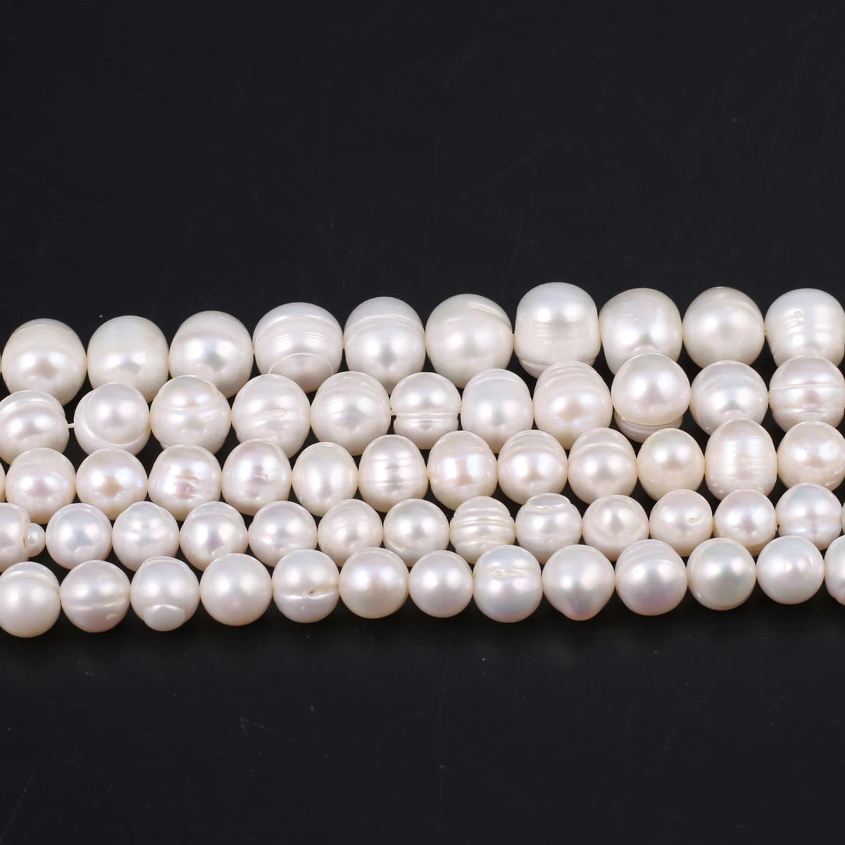 Natural Freshwater Pearl Beads Rice Round Shape Isolation Loose Beaded for Jewelry Making DIY Bracelet Necklace Accessories Gift - AMULET RING STORE