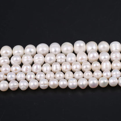 Natural Freshwater Pearl Beads Rice Round Shape Isolation Loose Beaded for Jewelry Making DIY Bracelet Necklace Accessories Gift - AMULET RING STORE