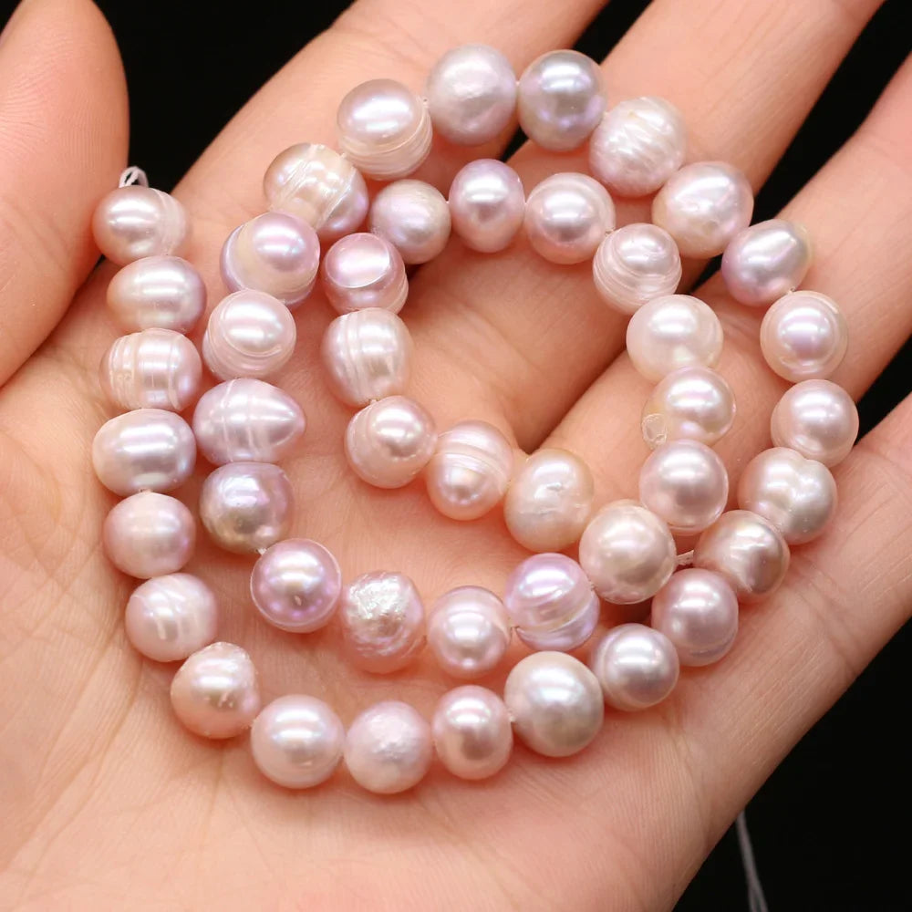 100% Natural Freshwater Pearl Beads Fine pearls Punch Loose Beads For DIY Women Elegant Bracelet Necklace Earring Jewelry Making - AMULET RING STORE