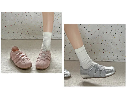 Leisure Sports Flat Shoes Women 2025 New Spring Retro All-matching Yellow Soft Soleplate Shoes - AMULET RING STORE