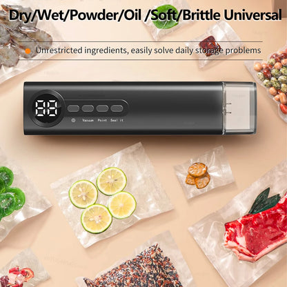 Vacuum Sealer Mini Wireless Food Vacuum Sealing Machine USB Rechargeable Automatic Plastic Bags Sealer For Household Use - AMULET RING STORE