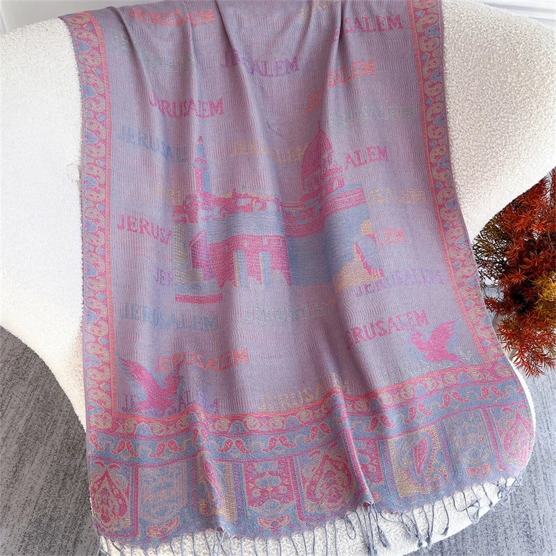 Autumn Bohemian Ethnic Paisley Cashmere Shawls Scarf for Women Warm Jacquard Pashmina Scarves Print Design Lady Foulard Stoles - AMULET RING STORE