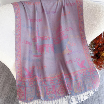 Autumn Bohemian Ethnic Paisley Cashmere Shawls Scarf for Women Warm Jacquard Pashmina Scarves Print Design Lady Foulard Stoles - AMULET RING STORE
