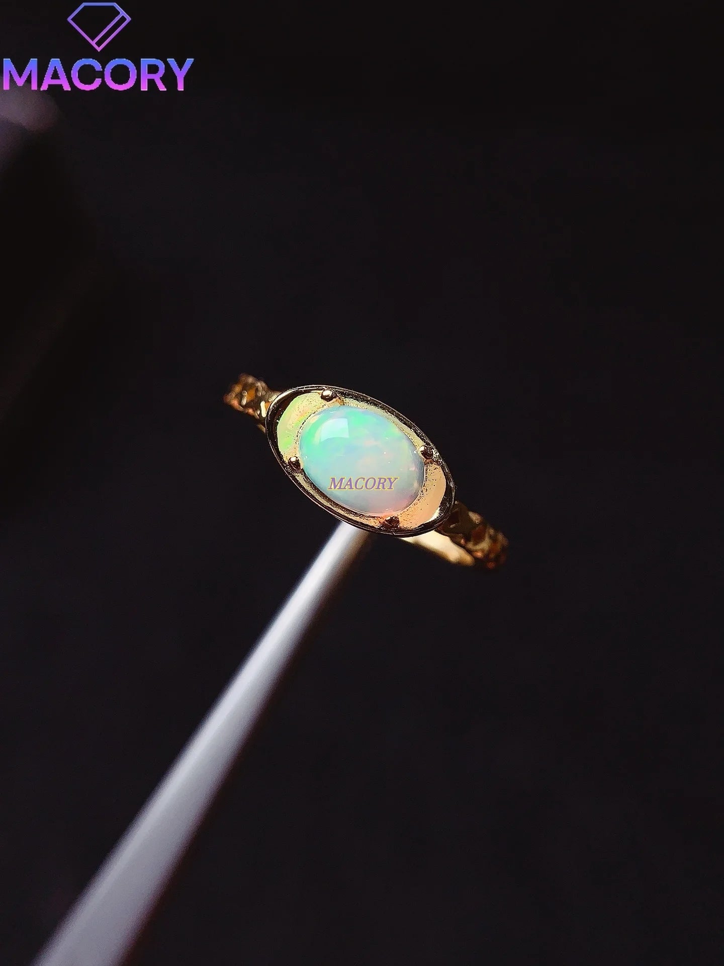 Natural Moonstone S925 Sterling Silver Ladies Ring 5*7mm Exquisite Fashion Jewelry with Certificate Holiday High-end Gifts