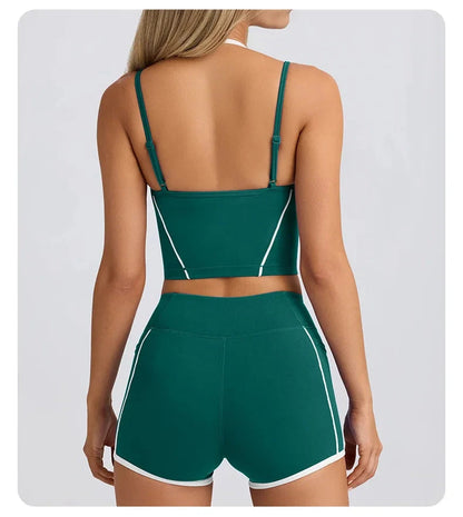 ‌Women's Tracksuits High Waist Yoga Shorts - Butt Lifting Gym Fitness Elastic Tight Naked Workout Shorts Yoga Set Sportswear