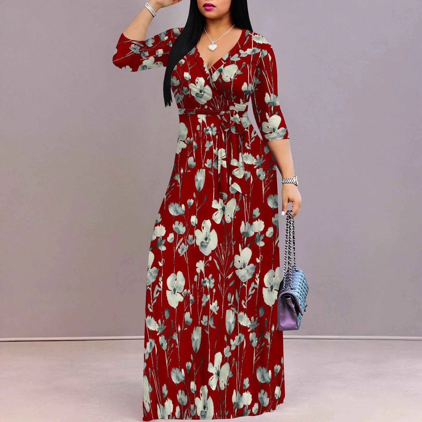 Women's Casual Sexy V Neck 3/4 Sleeves Club wear Party Outfits