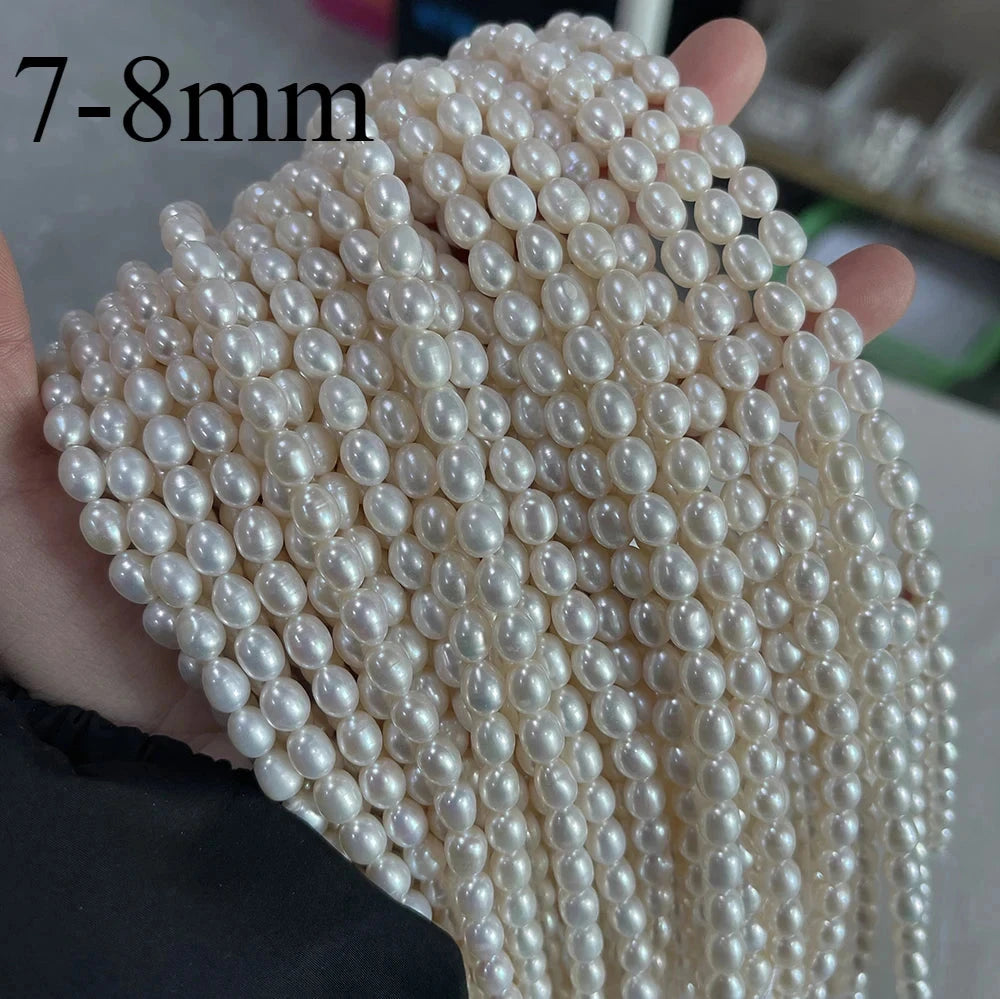 Natural Freshwater Pearl Beads Rice shape Loose isolation Beads For jewelry making DIY necklace bracelet accessories Size1.8-2mm - AMULET RING STORE