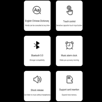 HiFi Bluetooth MP3 Player - Lossless Music Sport Earphone Portable Audio Walkman with FM E-book Recorder