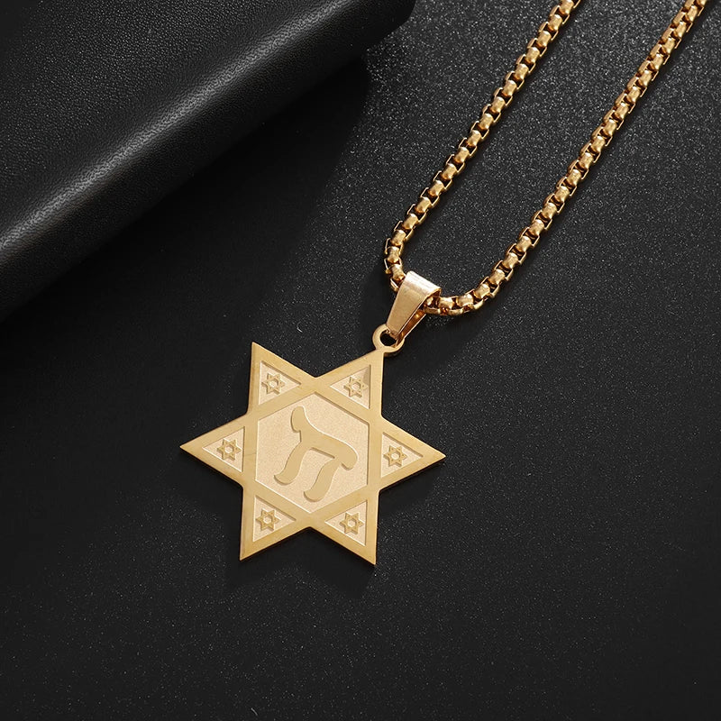 Seven Archangels Solomon Kabbalah Pendant Star of David Devil Eye Angel Seal Necklace