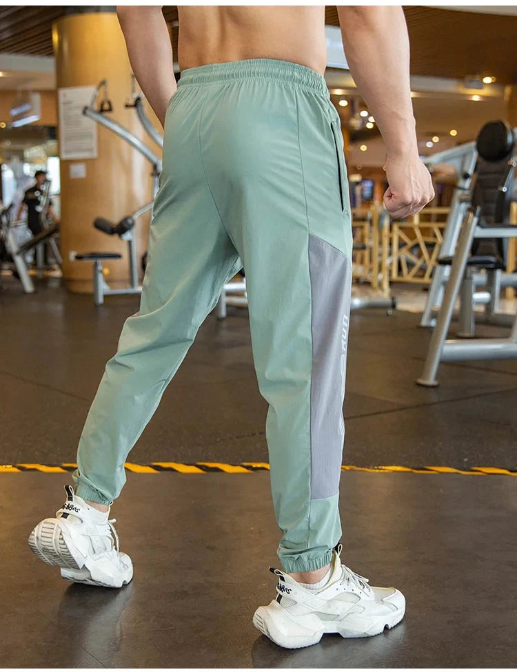 Gym Fitness Workout Trousers Fashion Running Sports Pants Outdoor Jogging Sweatpants Thin Section Stretch Compression Leggings