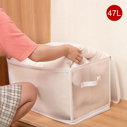 1Pcs Folding Large Capacity Quilt Clothes Storage Boxes Suit Coat Clothing Waterproof Dust-proof Bedroom Organizer Accessories - AMULET RING STORE