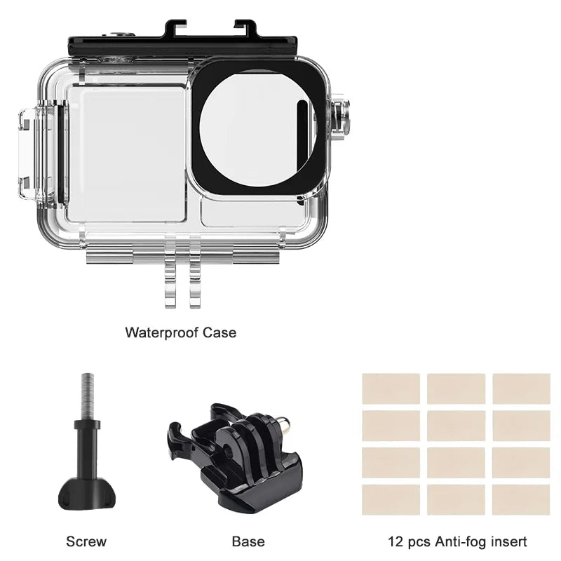For DJI Osmo Action 4 Waterproof Case 40M Deep Diving Underwater Housing Shell for DJI Osmo Action 4 3 Action Camera Accessories - AMULET RING STORE
