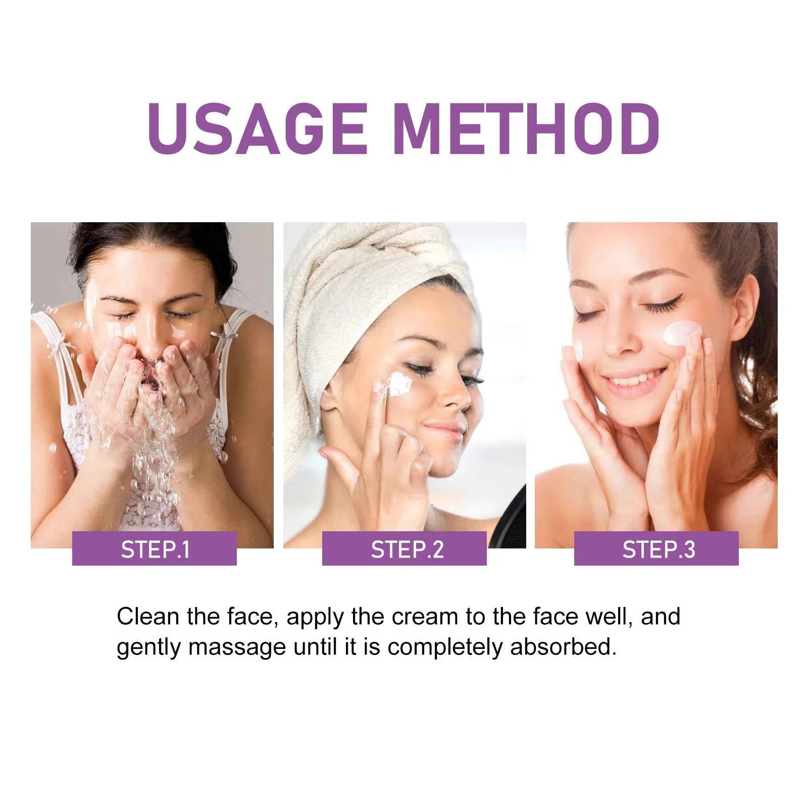 Hyaluronic acid Moisturizing Cream for Face Lift Skin Firming Anti Wrinkle Fade Fine Lines Deep Hydration Brightening Face Cream