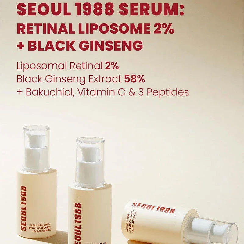 SEOUL 1988 Eye Cream Niacinamide 2% Retinal Acid Ginseng Serum Lighten Fine Lines Firming Pores Brightening Face Korean Skincare - AMULET RING STORE