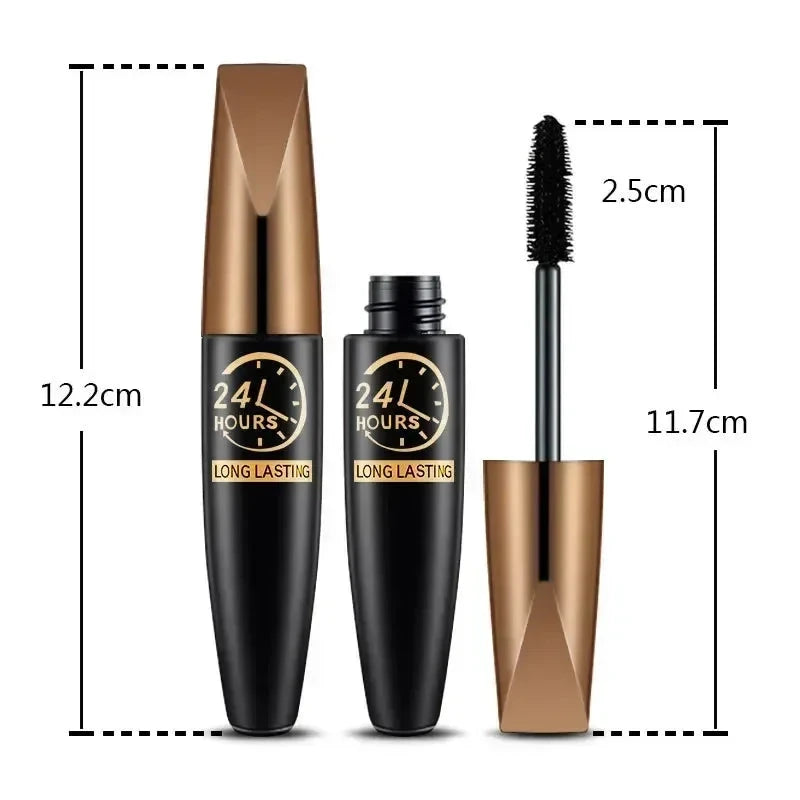 5D Waterproof Mascara Lengthens Eyelashes Extension Black Silk Fiber Mascara Female Makeup Cosmetic Waterproof Mascara - AMULET RING STORE