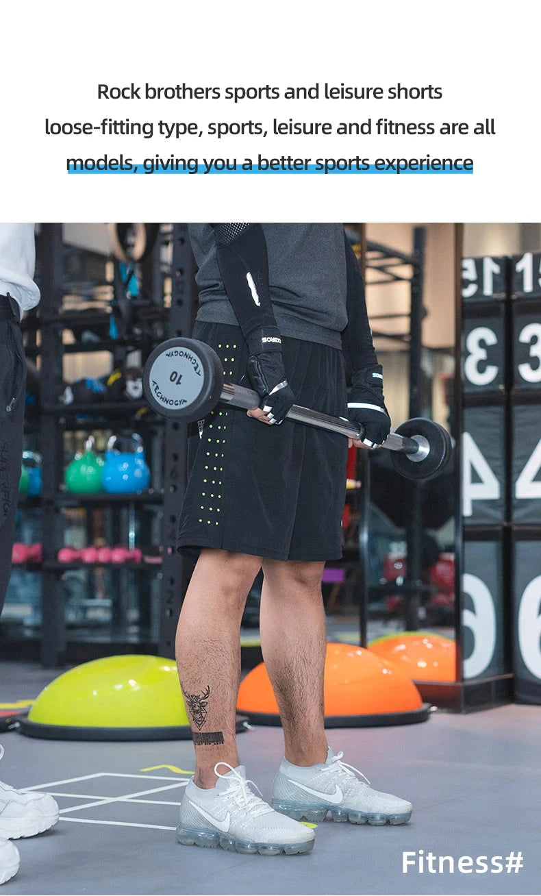 ROCKBROS Running Shorts Unisex Clothing Exercise Gym Shorts Jogging Fitness Breathable Cycling Outdoor Sports Cycling Equipment