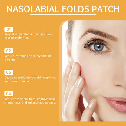 Nasolabial Folds Patch Contain Collagen Hyaluronic Acid Firming Skin Fade Fine Lines Deep Moisturizing Facial Mask Anti Wrinkle