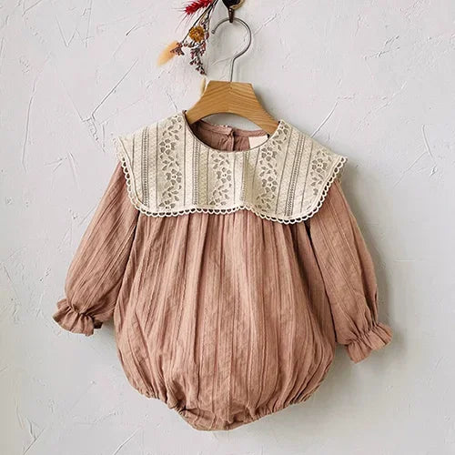 2024 New Autumn 0-3Yrs Kids Princess Dress Baby Bodysuits Long Sleeved Cotton Print Infant Baby Girls Party Dress Sister Clothes