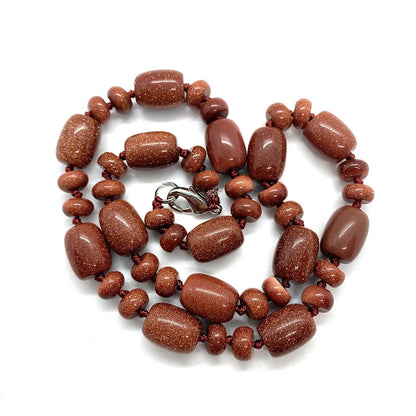 Natural Stone Malachite Lapis Lazuli Agate Necklace 10x14mm Cylindrical Beads 5x9mm Abacus Beads Ladies Necklace about 18 Inches - AMULET RING STORE