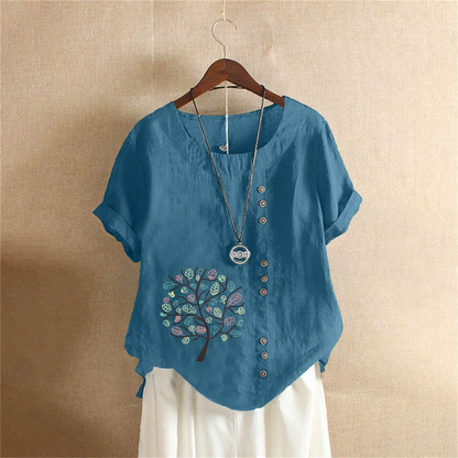 Cotton Linen T Shirt Women's Clothing Summer Retro Ladies Tops Tee Casual Loose Short Sleeve T-shirt Woman Ropa Blusas Tshirt