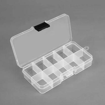 10 Grids Plastic Storage Jewelry Box Compartment Adjustable Container for Beads Earring Box for Jewelry Rectangle Box Case - AMULET RING STORE