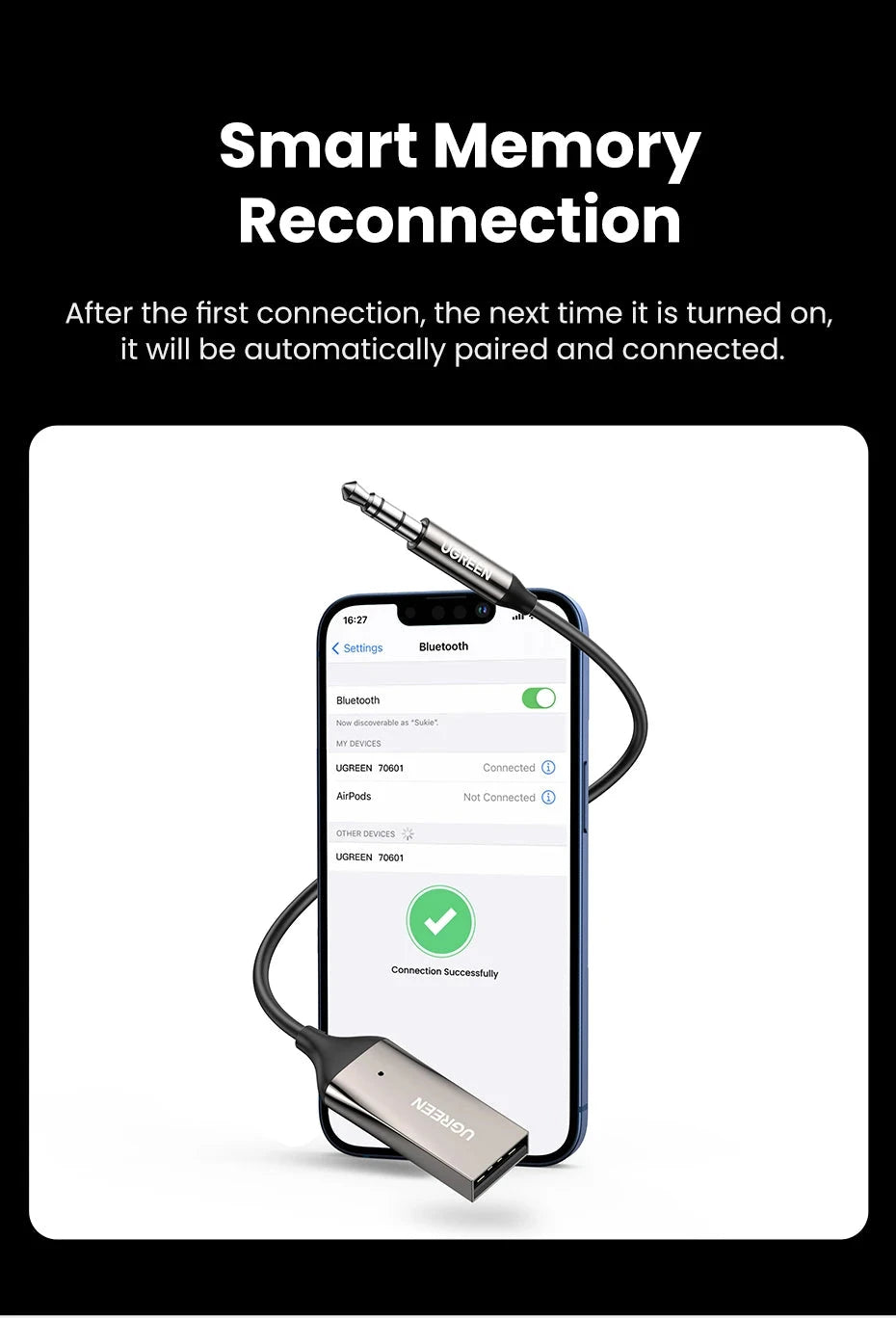 【RU special】UGREEN Wireless Bluetooth 5.3