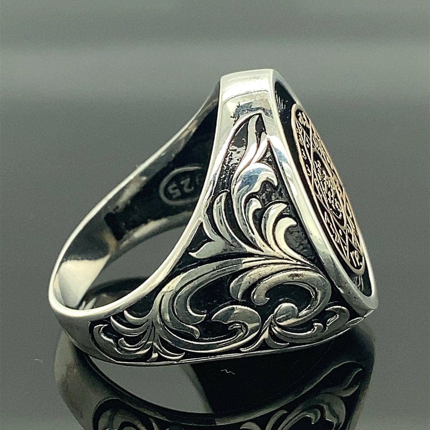 Seal of Solomon Ring, Silver Solomon Seal Protection Ring, 925k Sterling Handmade AMULET RING STORE