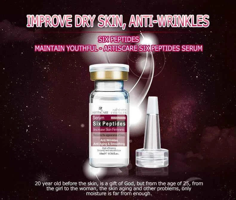 ARTISCARE Serum for Face 8pcs/Lot for Moisturizing Hyaluron Acid Vitamain C Six Peptide Q10 VC Facial Essence Skin Care