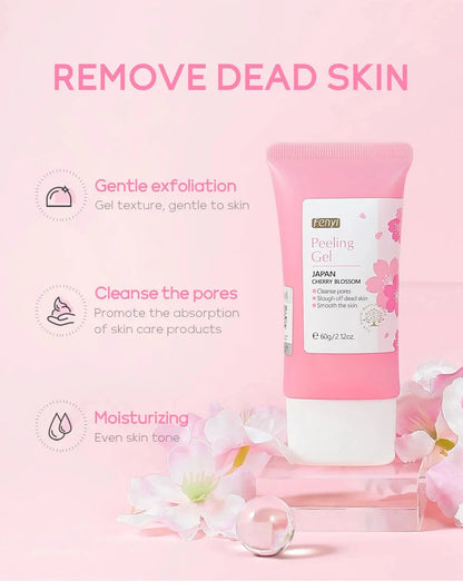 Sakura Face Deep Cleaning Exfoliating Gel Skin Care Whitening Moisturizer Repair Facial Scrub Skin Care 60g - AMULET RING STORE