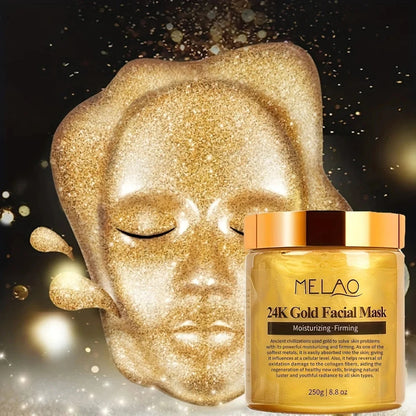 MELAO 24K Gold Face Mask Beauty Facemask Skin Remove France Golden Collagen Facial Moisturizing Masks - AMULET RING STORE