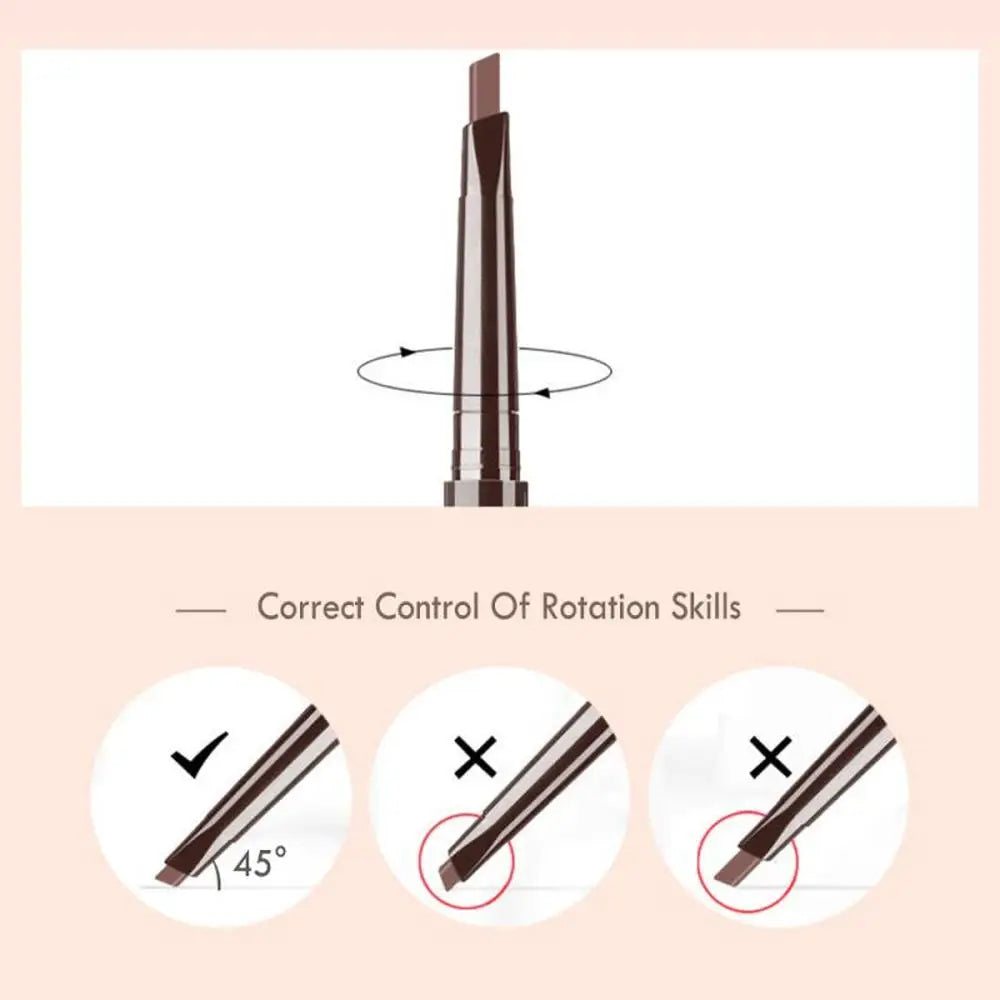 BEAUTY GLAZED Double end Eyebrow Pencil Makeup Tint Natural Long Lasting Paint Stamp Eyeliner Eyebrow Waterproof Cosmetics - AMULET RING STORE
