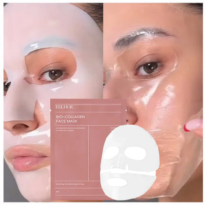 1/3/5/10PCS Bio Collagen Face Mask Shrink Pores Deep Hydrating Overnight Mask Moisturizing Refreshing Brightening Face Skin Care - AMULET RING STORE