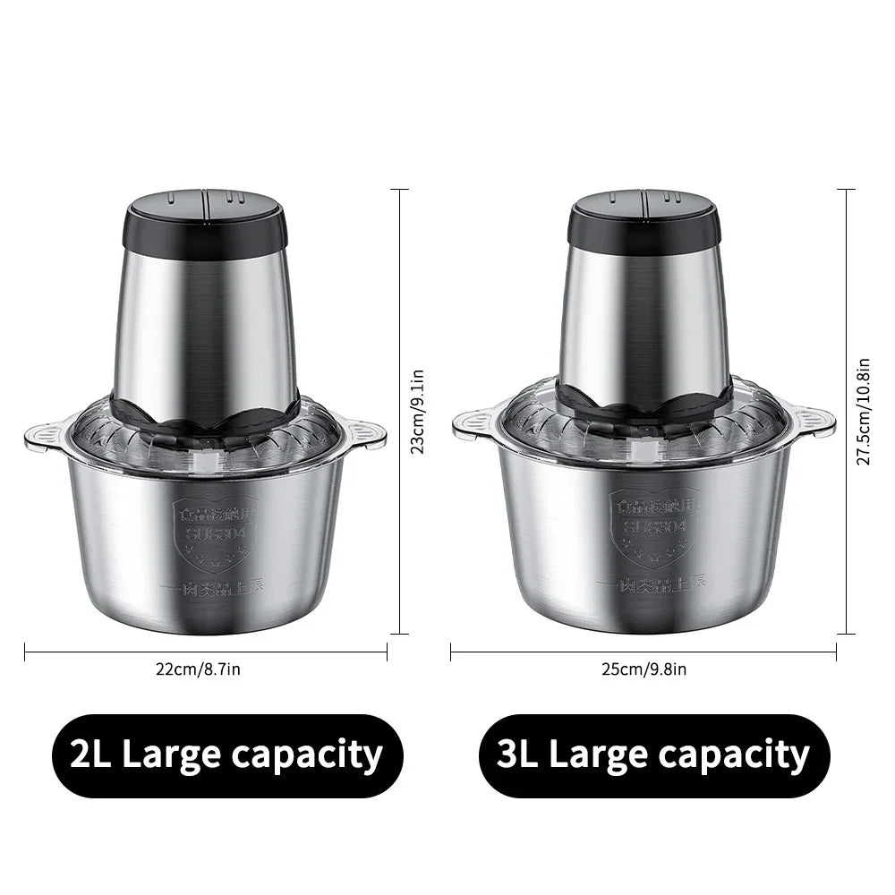 Aoresac Electric Food processor/Food Chopper/Meat Grinder Electric with 2 Sets Stainless Steel Blades/300W/2 Speed - AMULET RING STORE